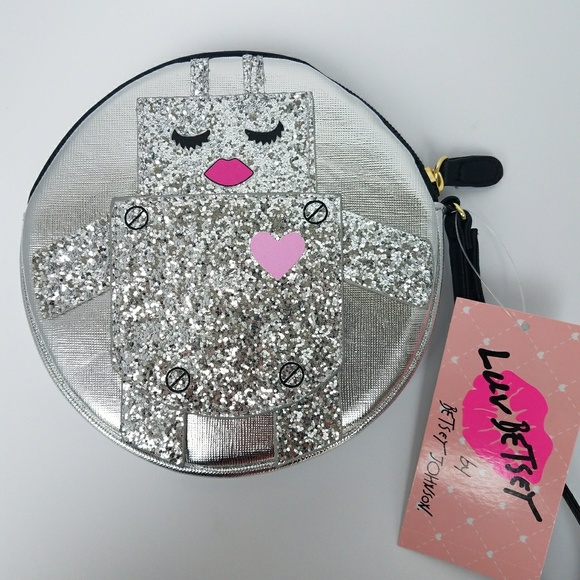 Betsey Johnson Handbags - Betsey Johnson Silver Robot Coin Purse